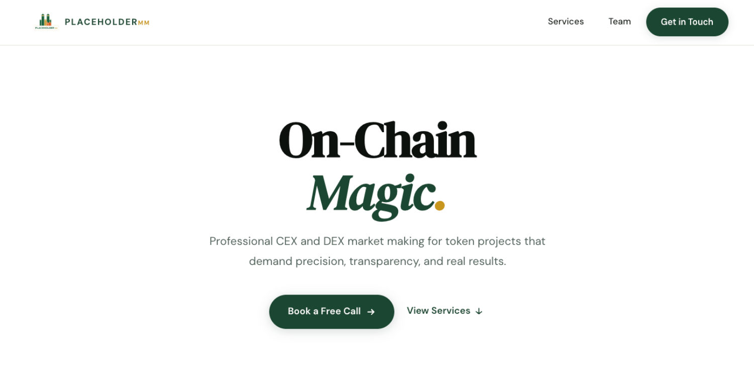 PlaceholderMM market making model